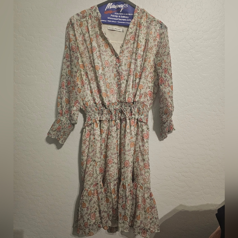 Rebecca Minkoff floral long sleeve dress, size S